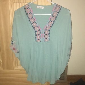 Peach Love Embroidered Tunic